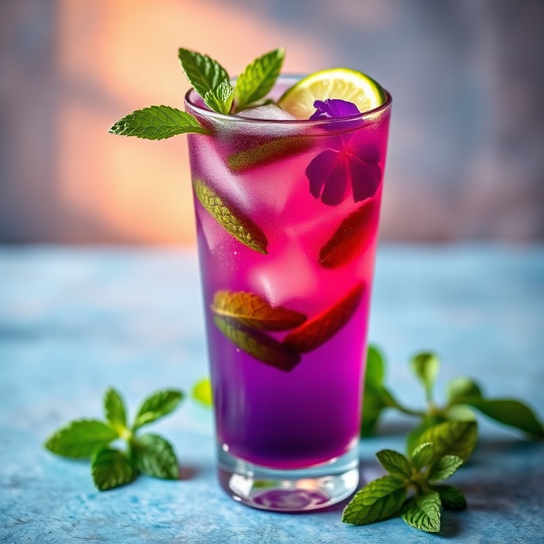 Refreshing Butterfly Pea Flower Tea Cocktail