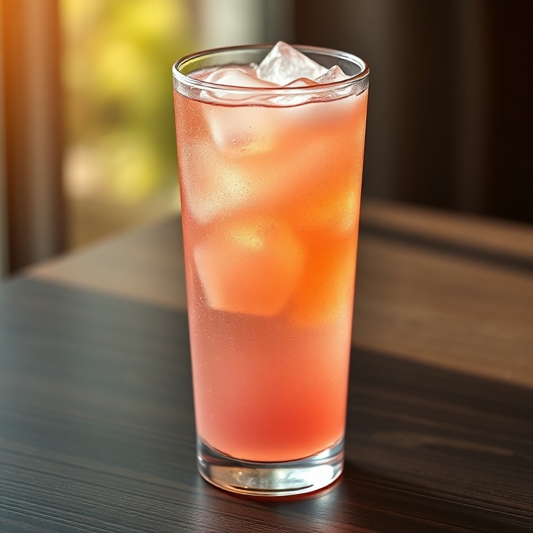 Refreshing Honey Lemon Pink Soda