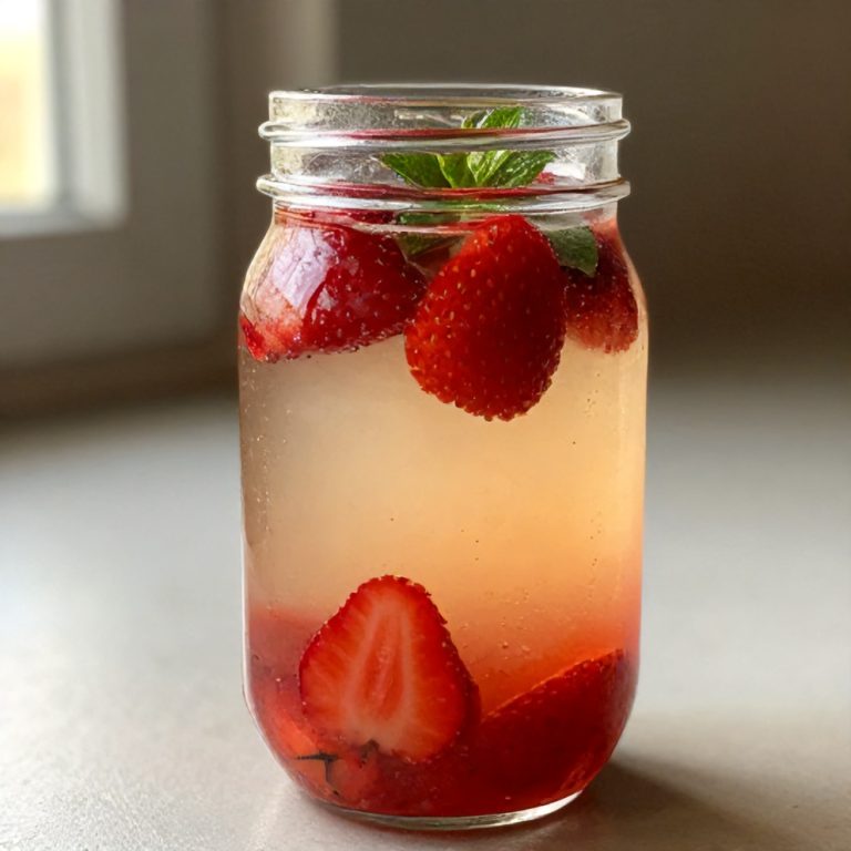 refreshing strawberry mint lemonade