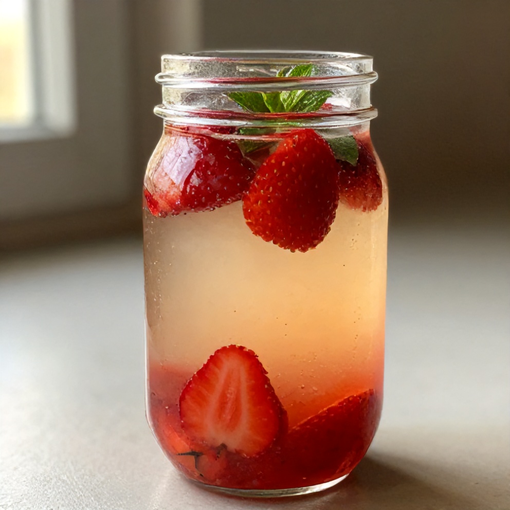 refreshing strawberry mint lemonade
