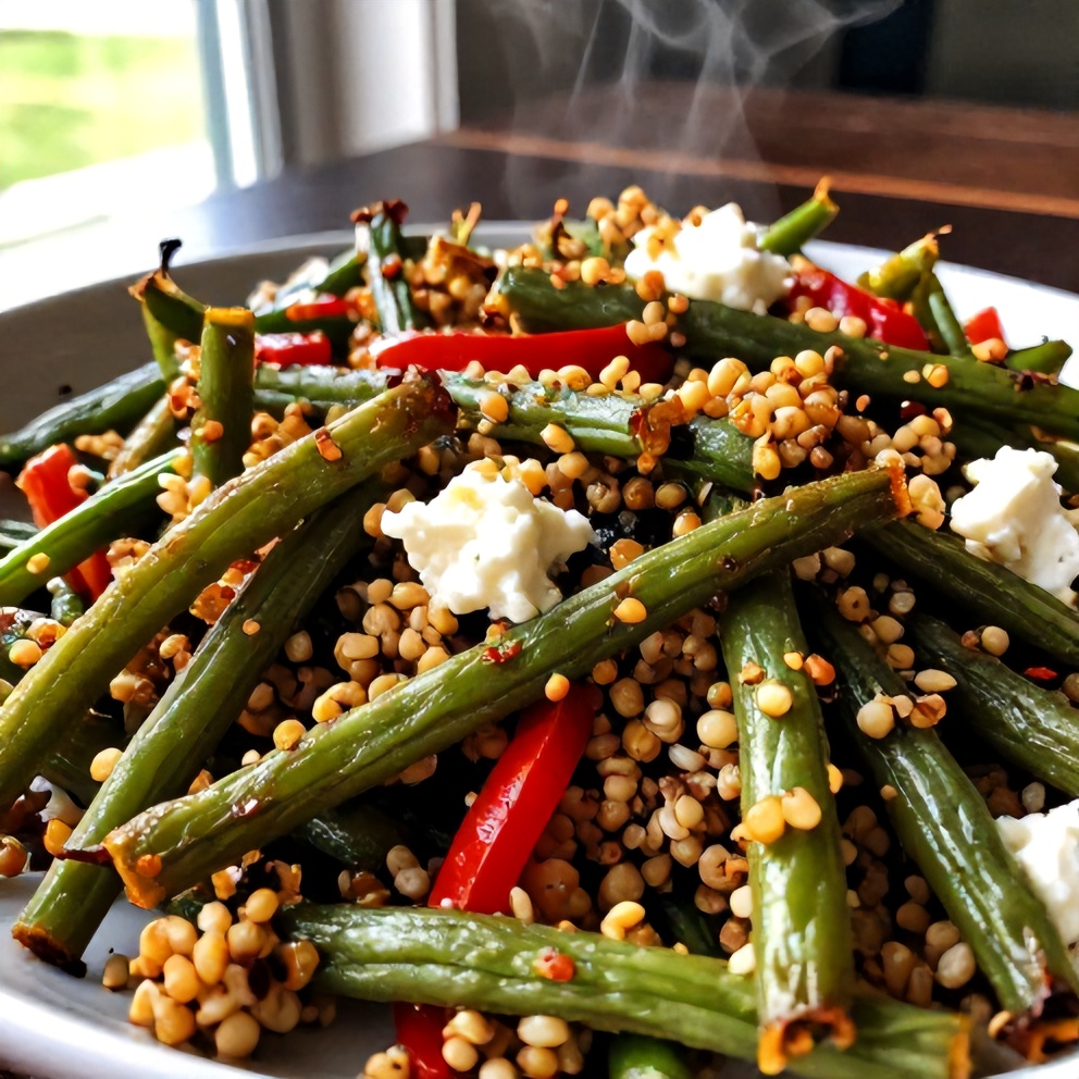 Roasted Green Bean Quinoa Salad