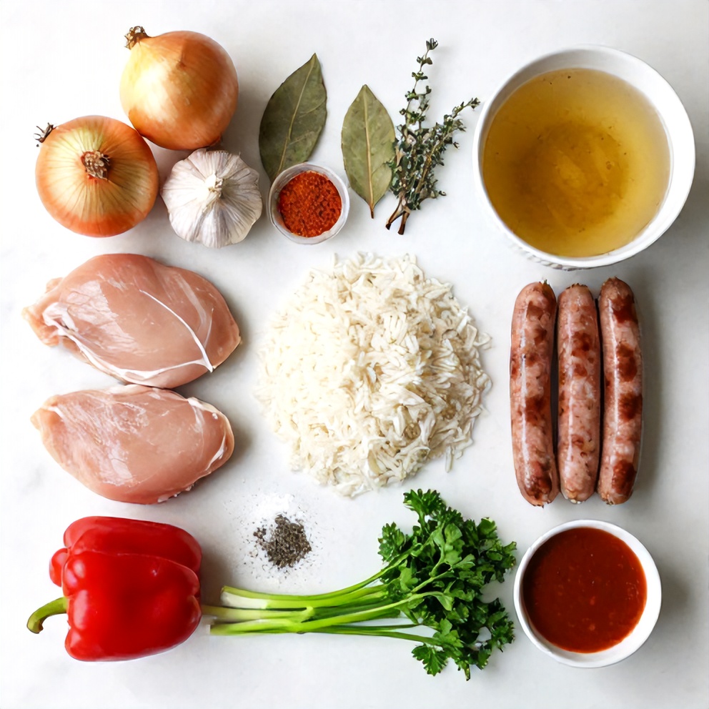 Raw Ingredients for Southern Chicken Bog