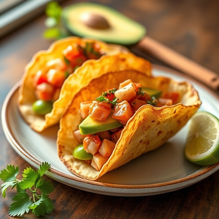 Spicy Tuna Tartare Wonton Tacos