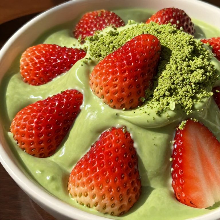 Strawberry Matcha Sago Dessert