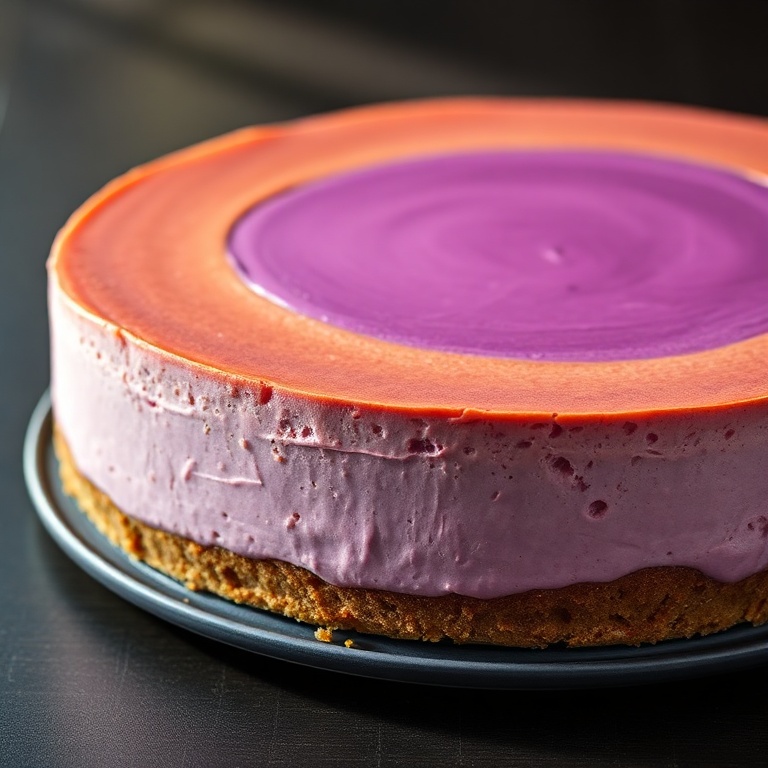 Vegan Purple Sweet Potato Cheesecake