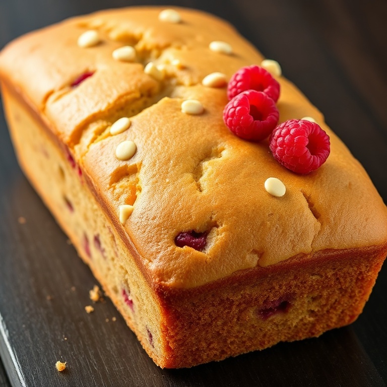 White Chocolate Raspberry Loaf Cake