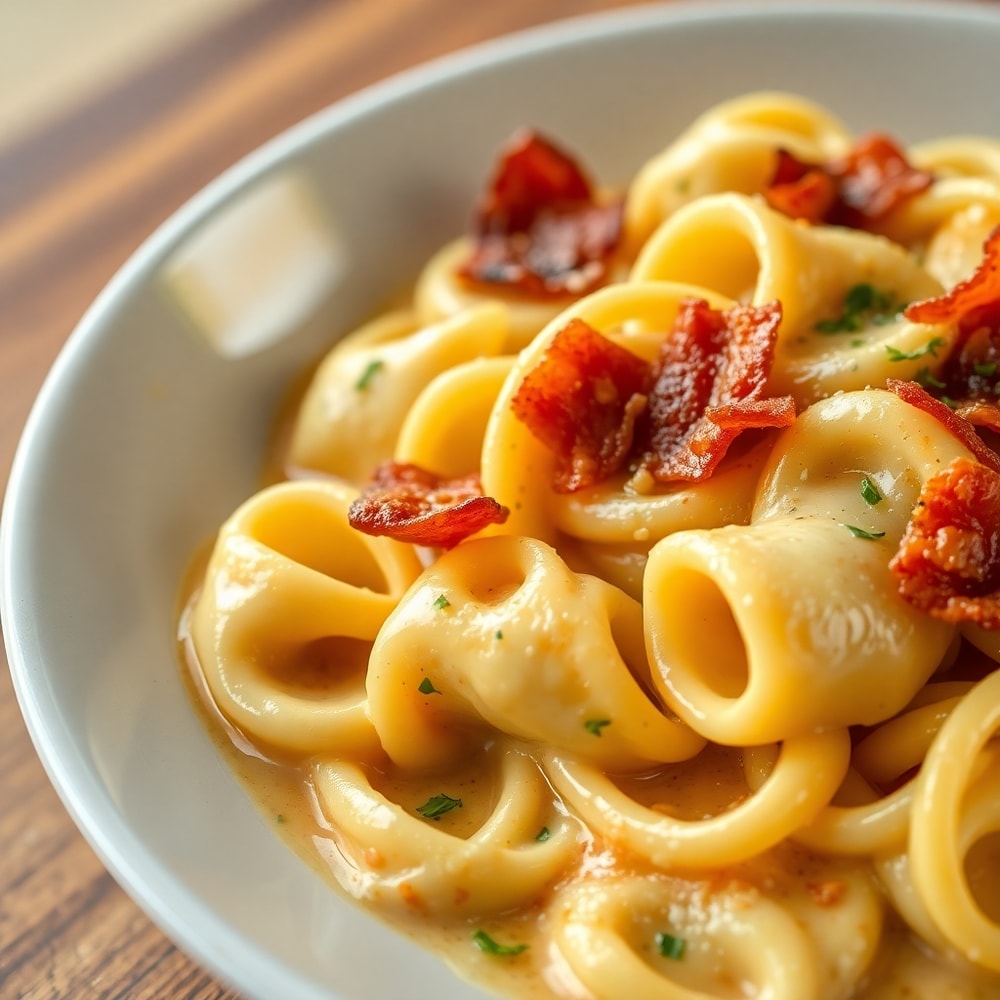 30-minute tortellini carbonara