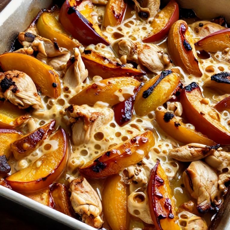 bbq chicken peach bake