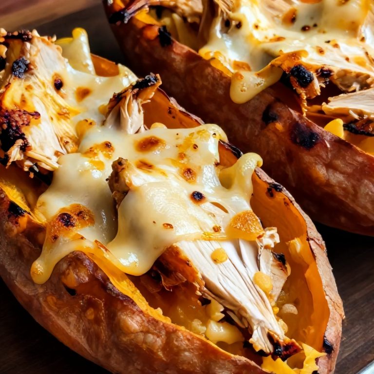 BBQ Chicken Stuffed Sweet Potatoes