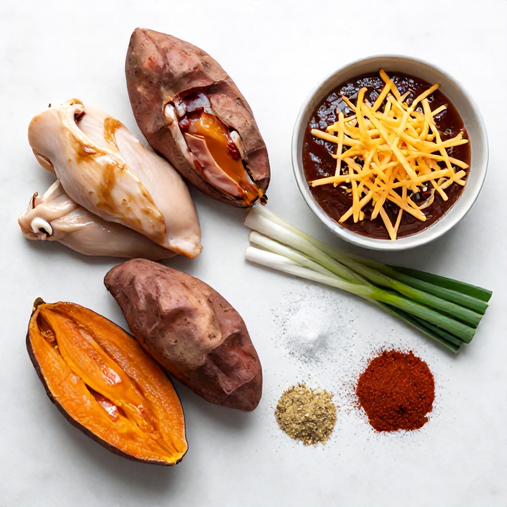 BBQ Chicken Stuffed Sweet Potatoes Ingredients