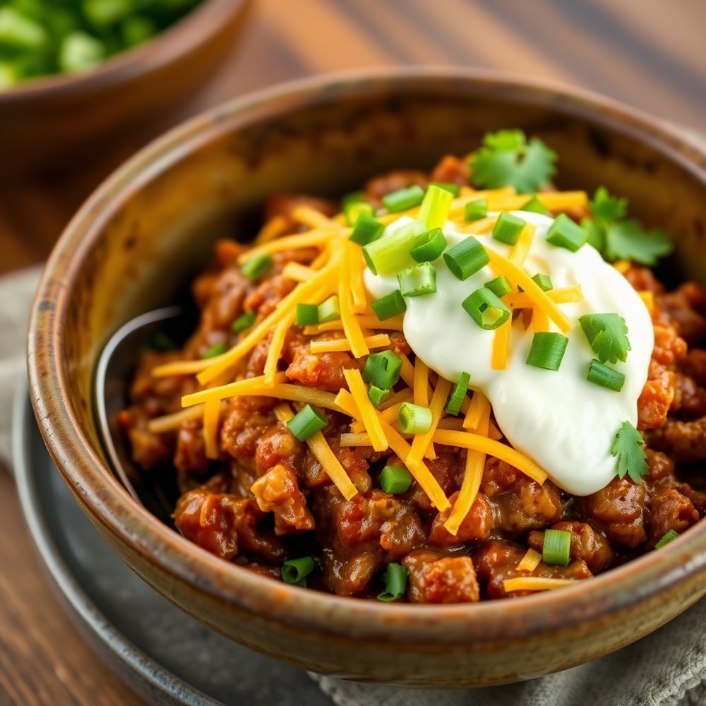 Sloppy Joe Potato Skillet Ready to Serve