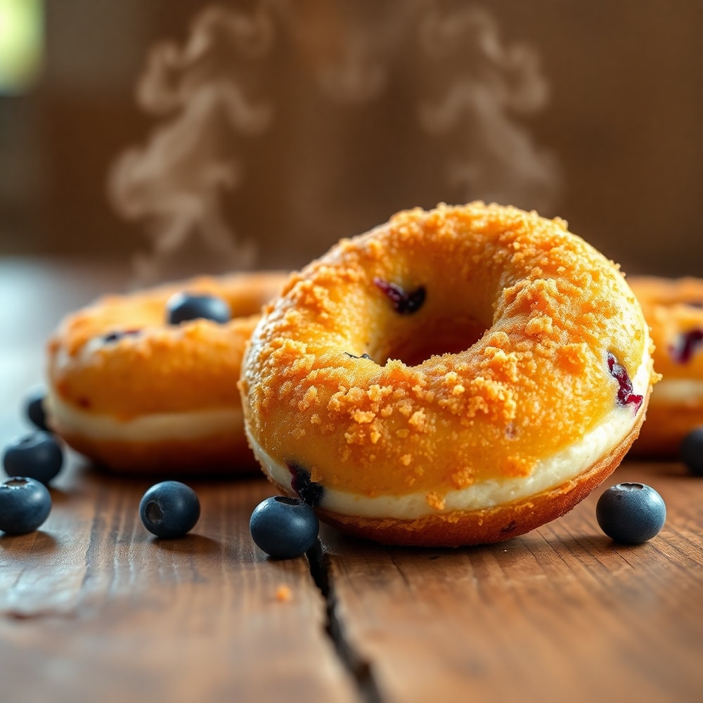 Blueberry Cake Donuts