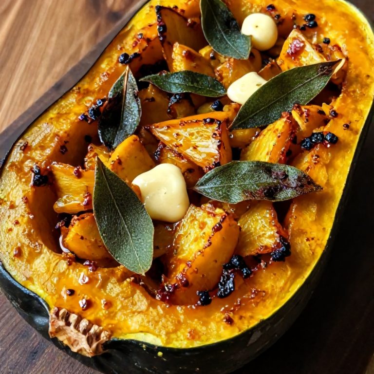 browned butter sage roasted acorn squash
