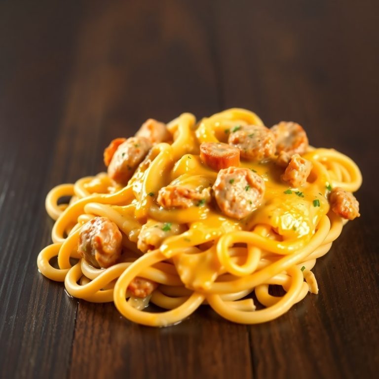 Cheesy Chicken and Sausage Pasta