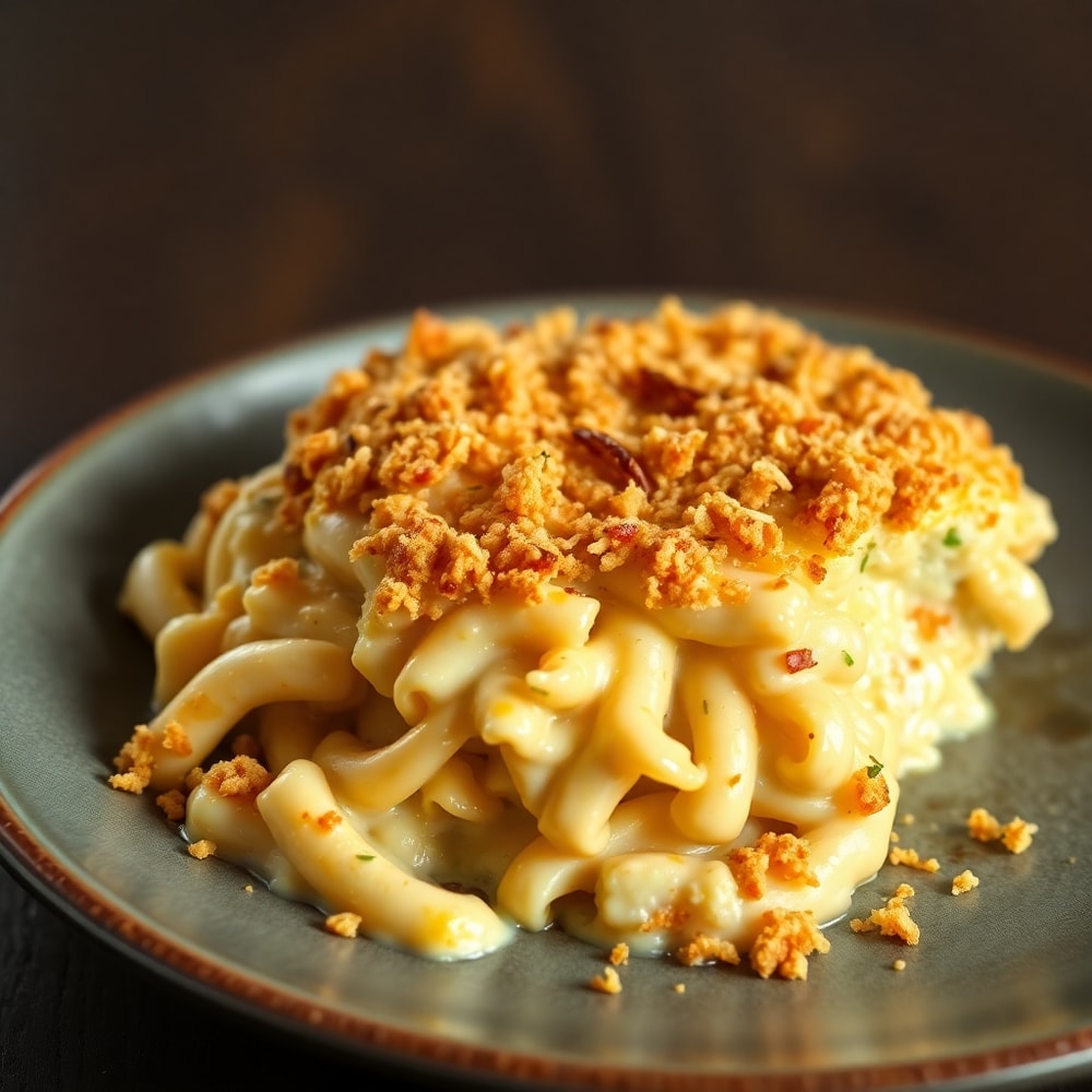 cozy chicken pasta bake