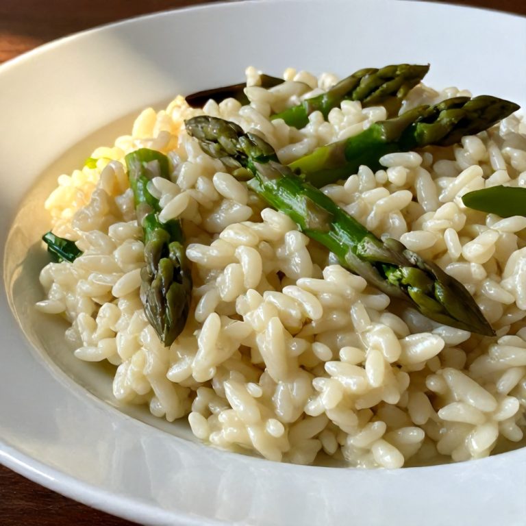 creamy asparagus risotto