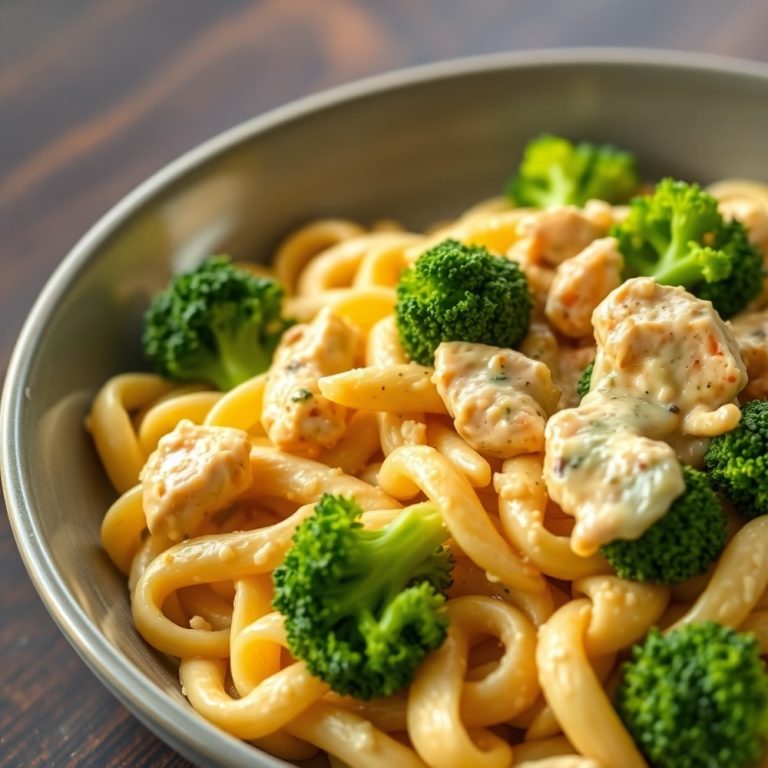 creamy broccoli chicken penne pasta