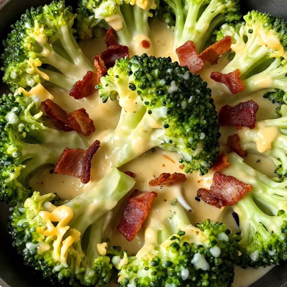Creamy Broccoli with Bacon and Cheese