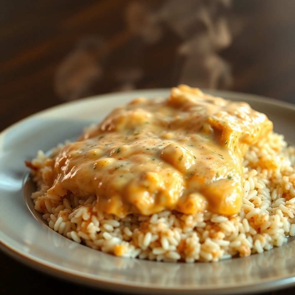 Creamy Smothered Chicken and Rice
