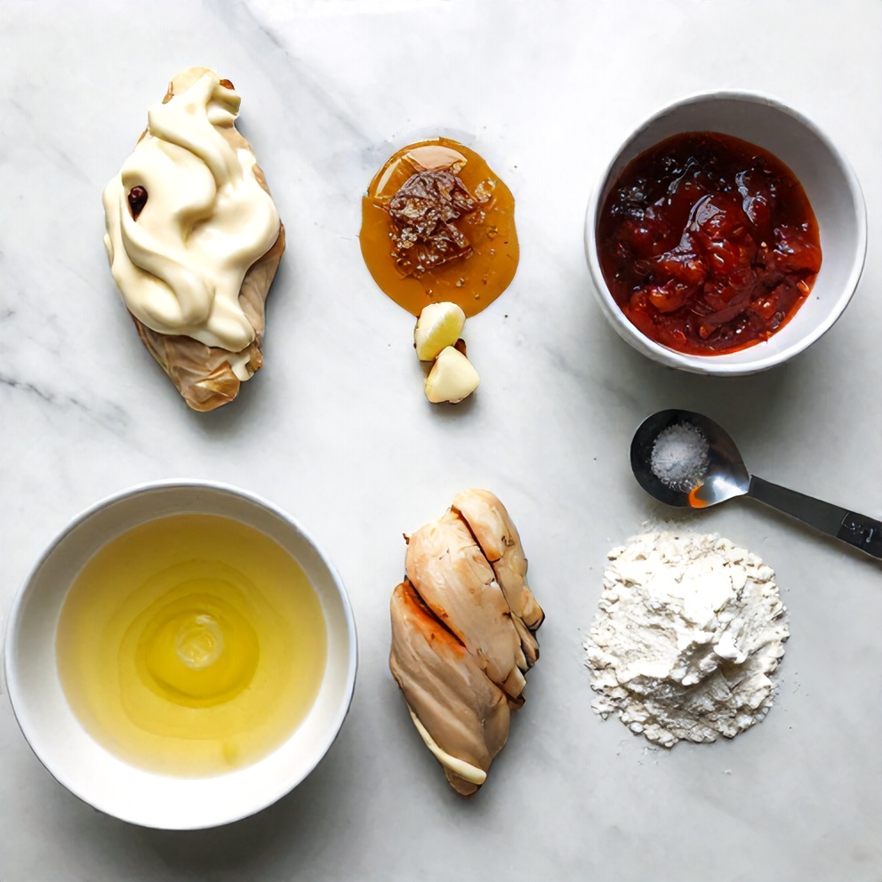 Ingredients for Creamy Spicy Bang Bang Chicken