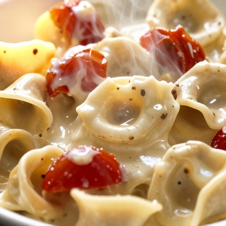 creamy tortellini with tomatoes