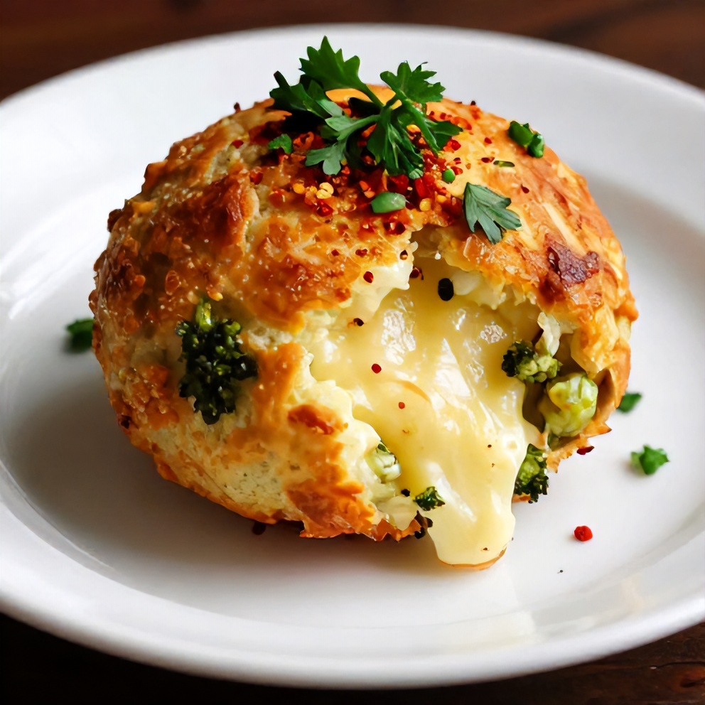Crispy Baked Broccoli Cheese Balls on a Platter