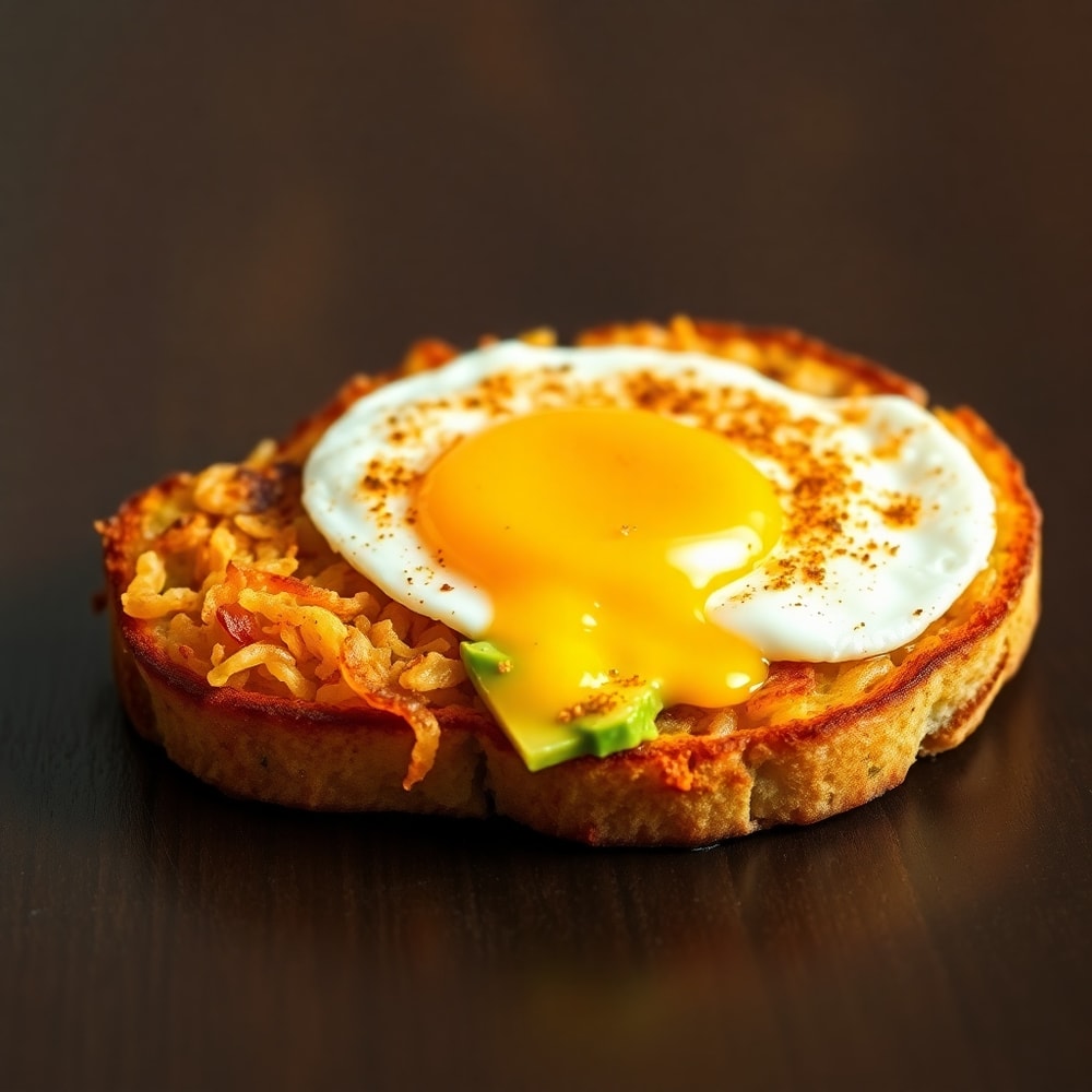 hash brown avocado toast