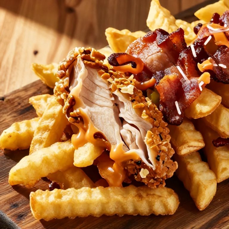 loaded chicken and bacon fries