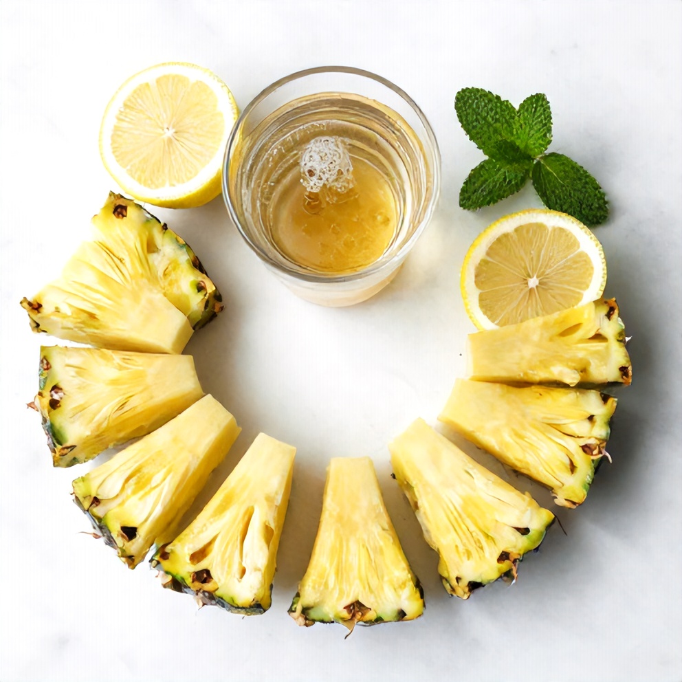 Raw ingredients for Pineapple Lemon Fizz