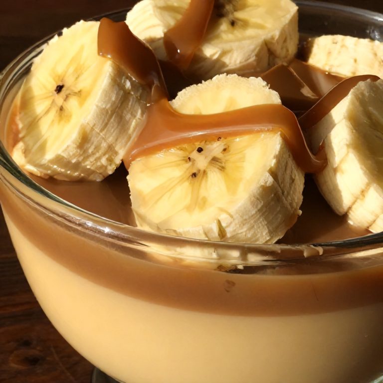 banana caramel cream dessert