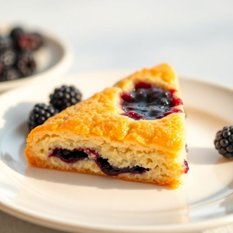 easy blackberry shortbread wedges