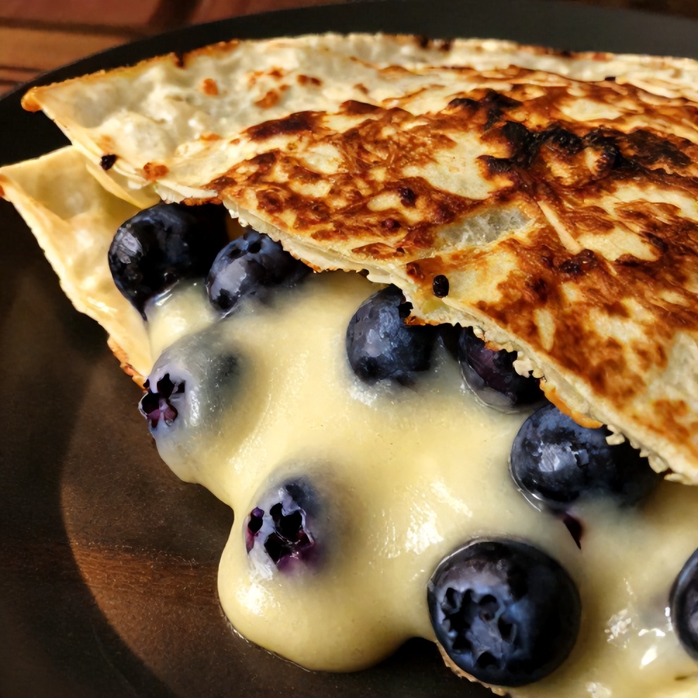 Easy Blueberry Breakfast Quesadillas