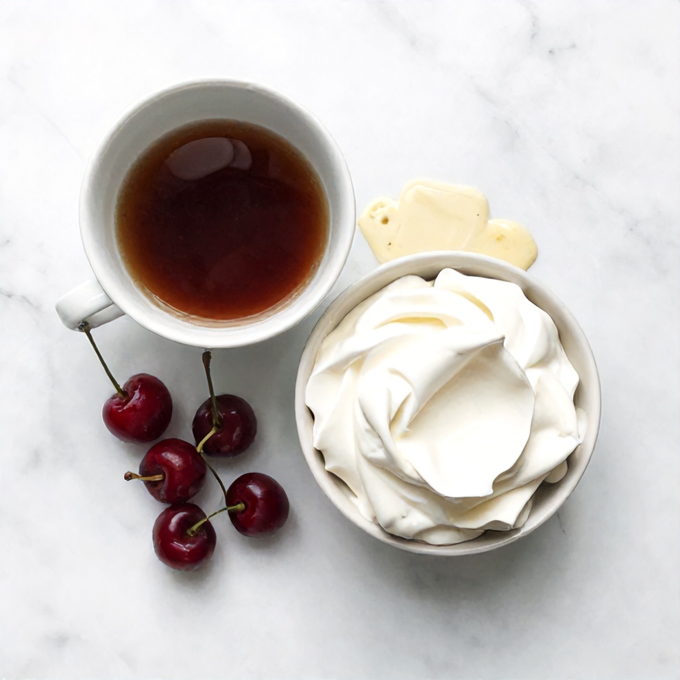 Ingredients for Cherry Vanilla Latte
