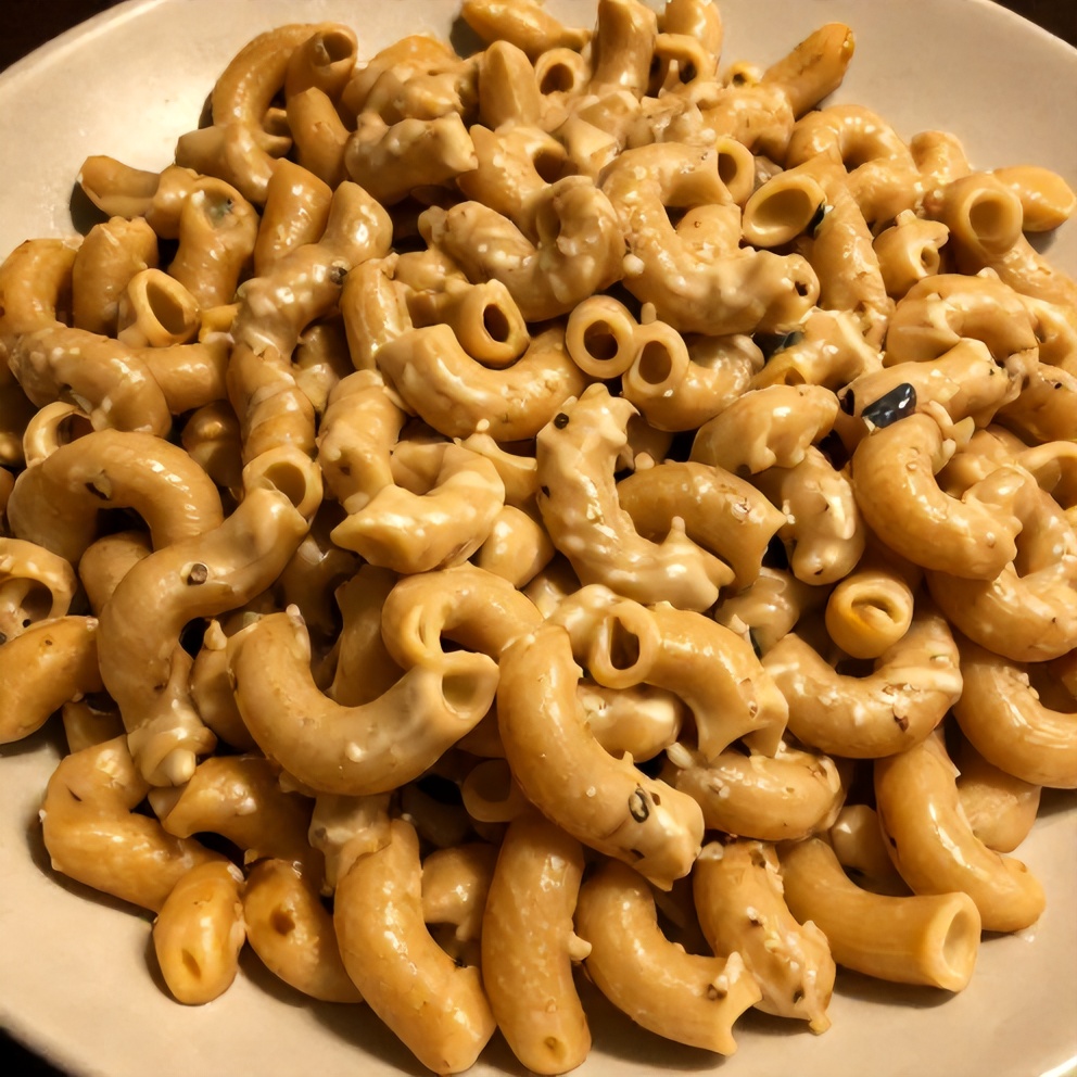 Plated serving of Creamy Macaroni Hawaiian Salad