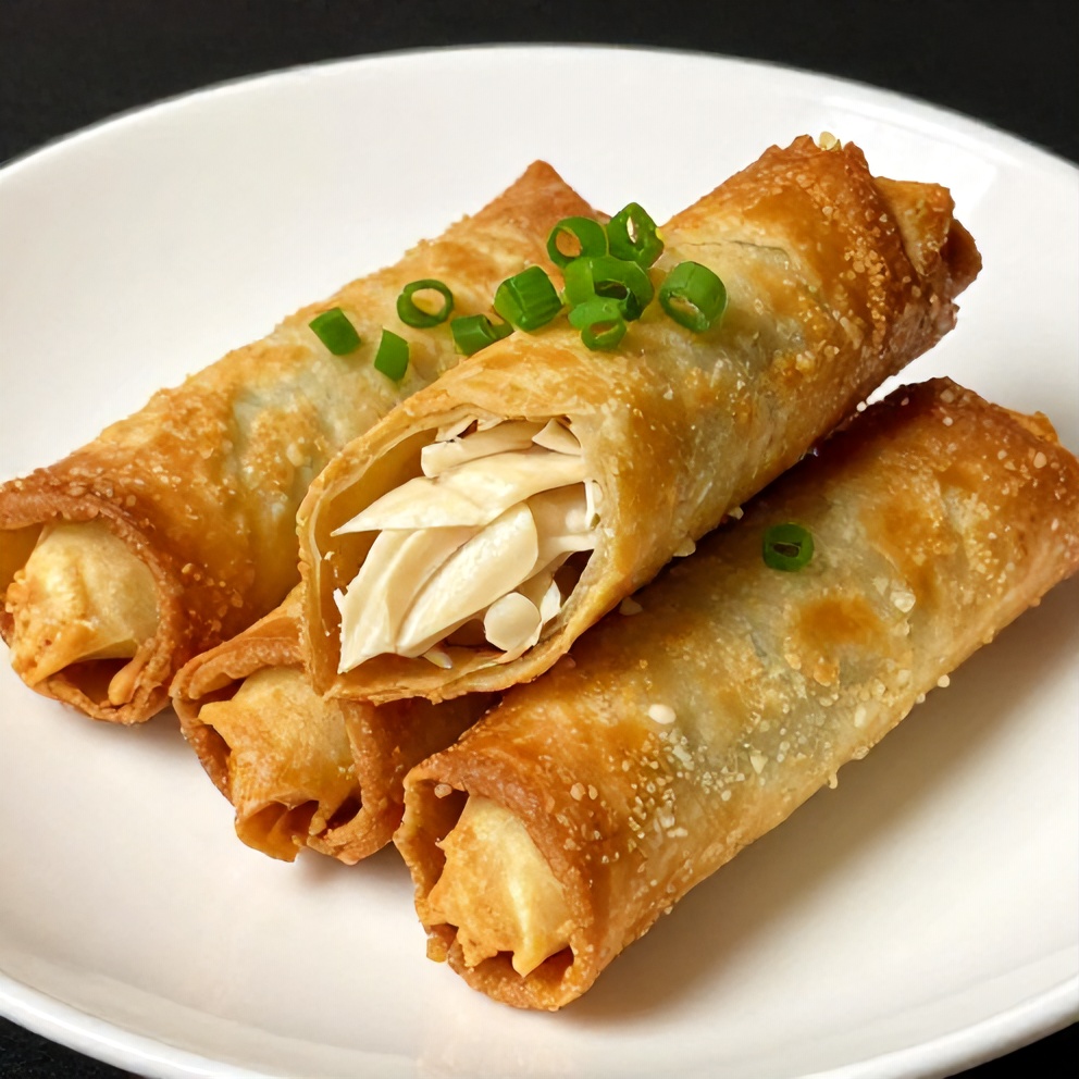 Plated crab rangoon pinwheels with green onions