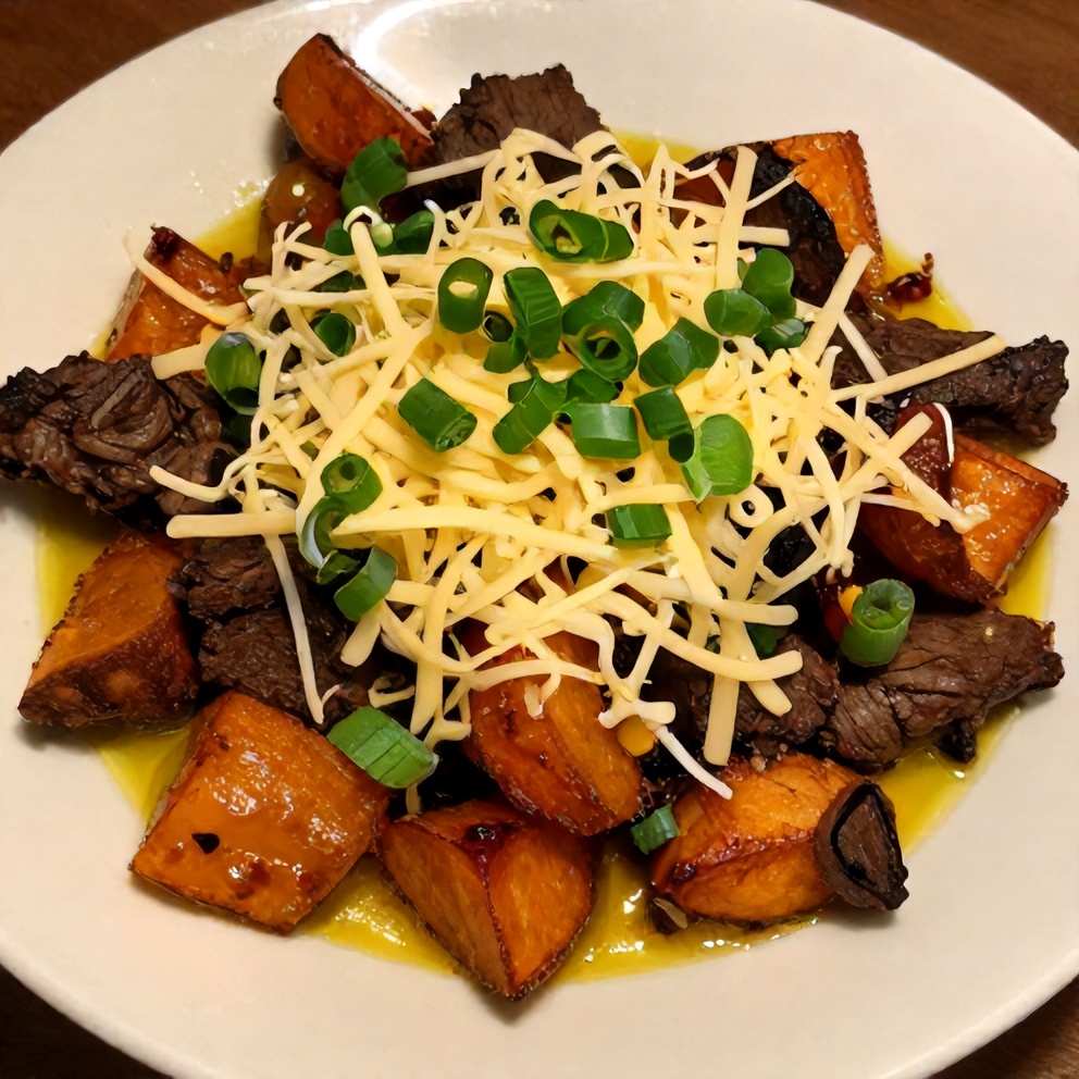 Ground Beef Sweet Potato Bowls with Hot Honey