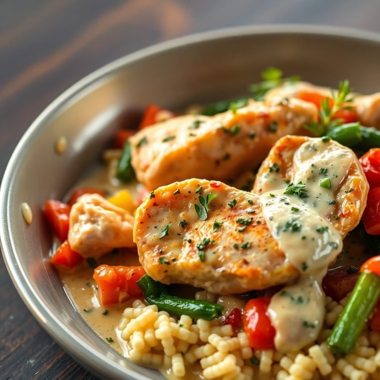 Easy Crockpot Garlic Herb Chicken