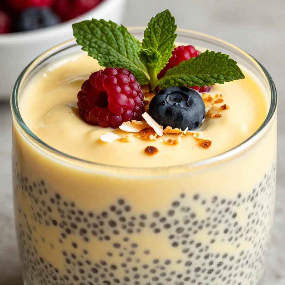 Lemon Curd Chia Pudding Ready to Serve