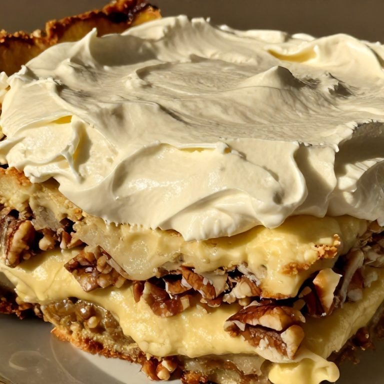 Easy No-Bake Pecan Pie Lasagna
