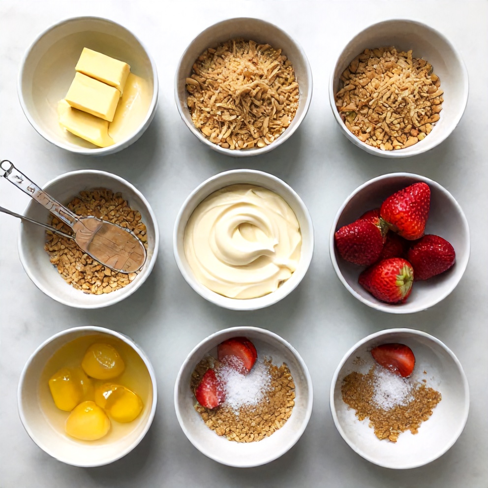 No-Bake Strawberry Cheesecake Bites Ingredients
