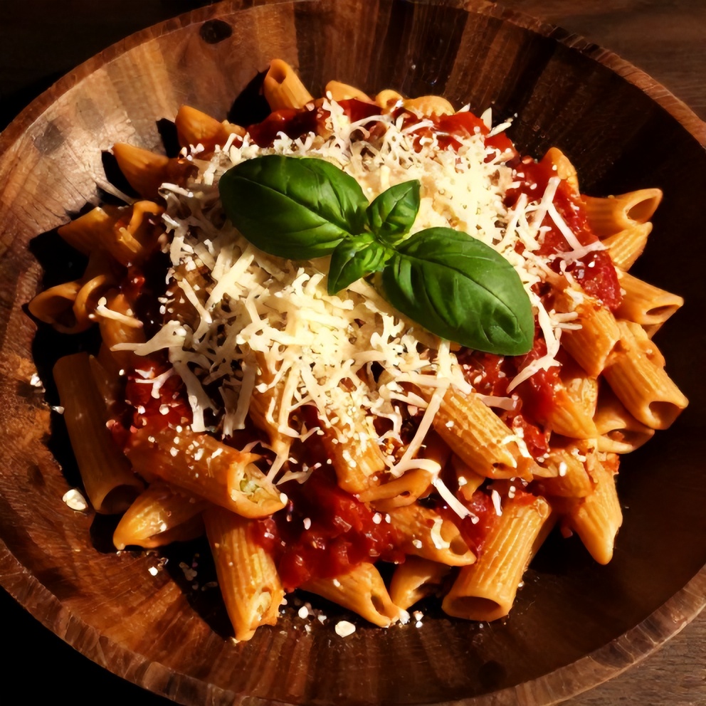 Plated Creamy Tomato Pasta
