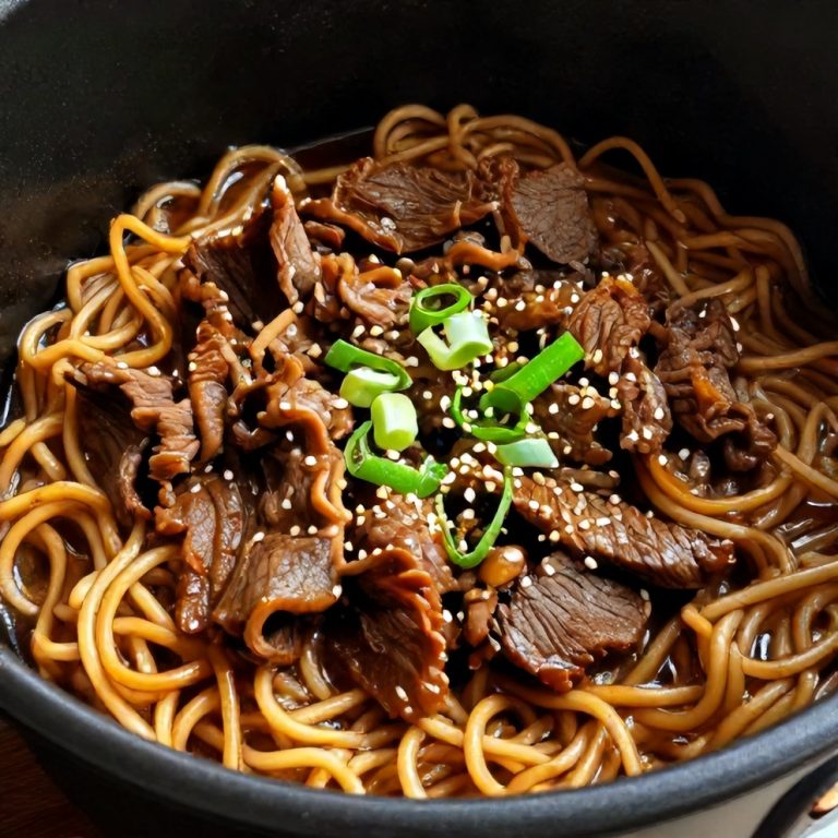 Slow Cooker Korean Beef Noodles