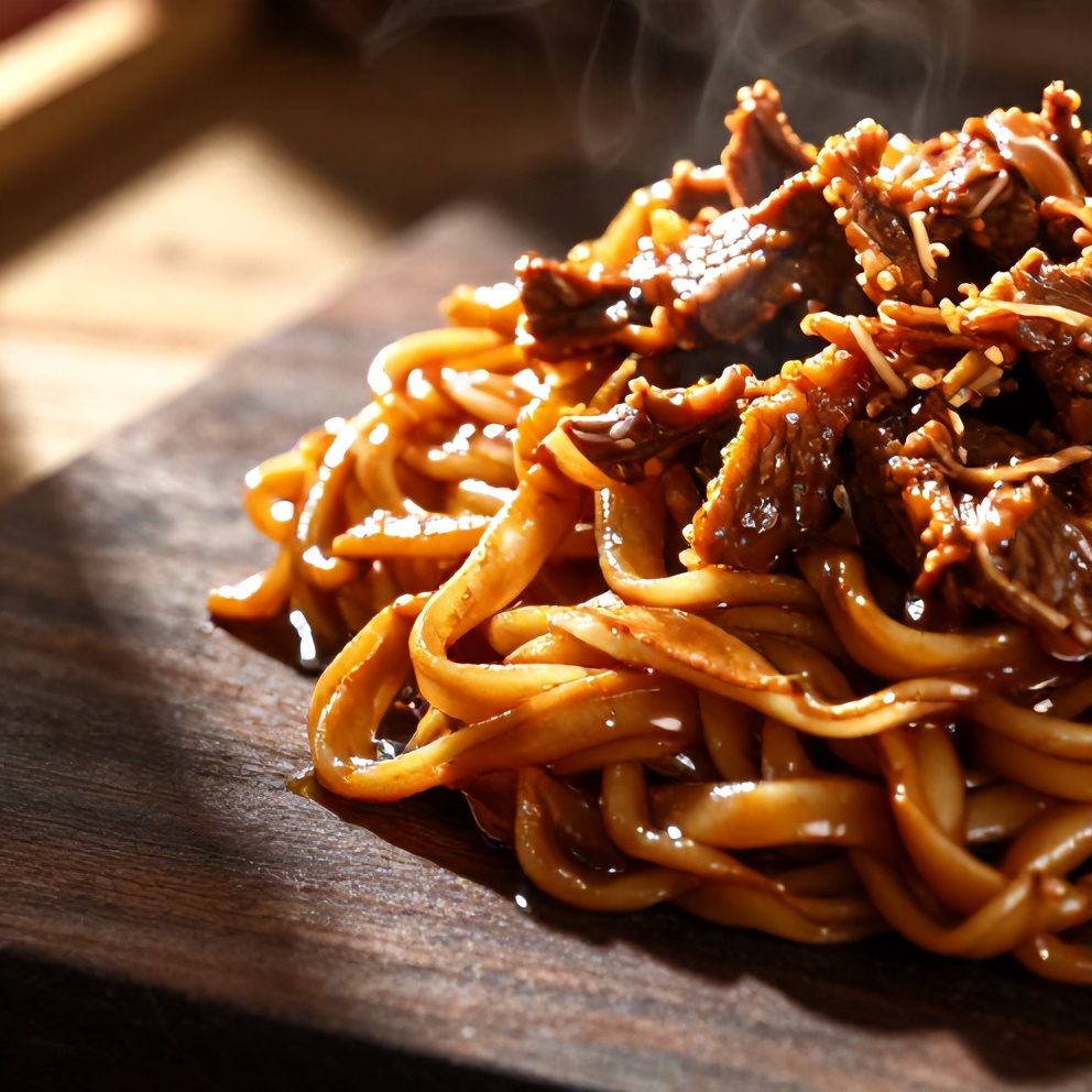 Easy Sticky Beef Noodles