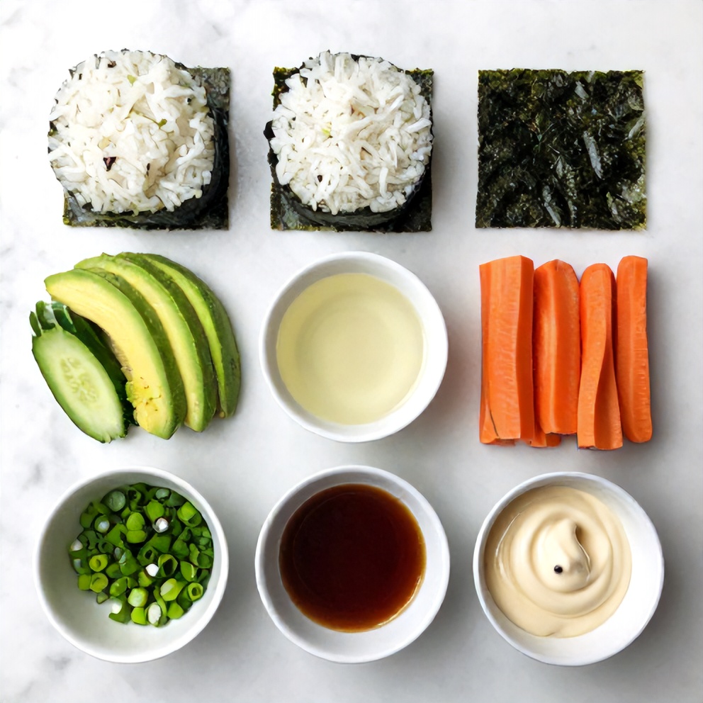 Raw Ingredients for Easy Sushi Cups