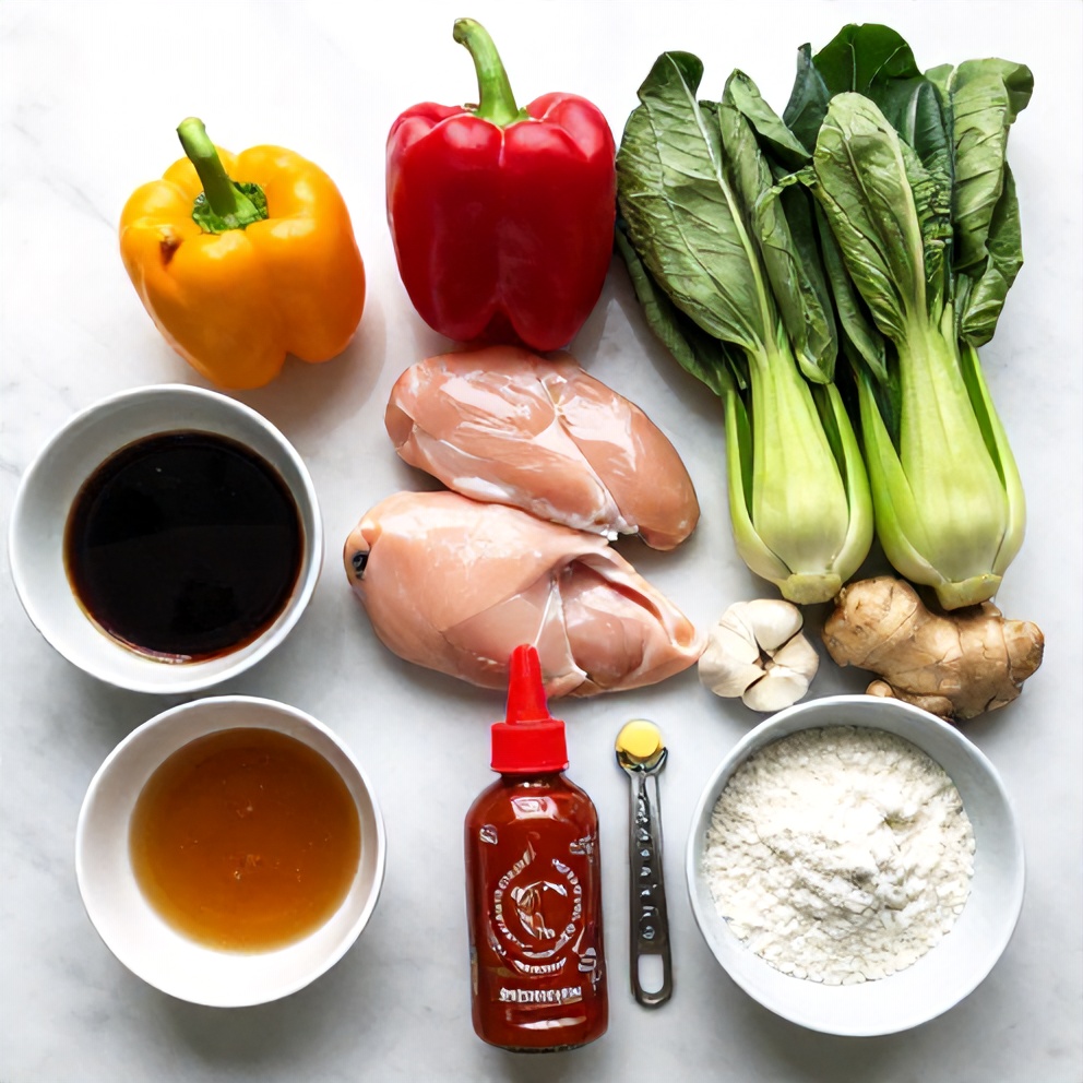 Ingredients for Sweet and Spicy Thai Chicken Stir Fry