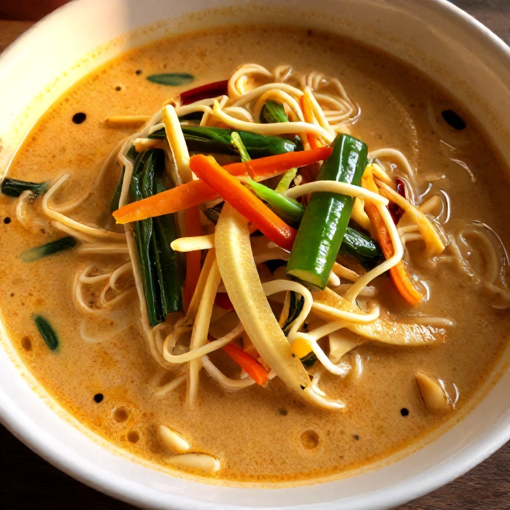 Easy Thai Red Curry Noodle Soup