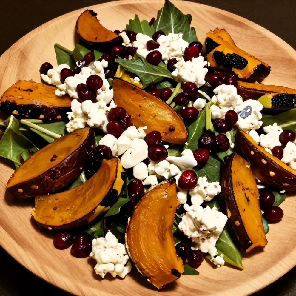 Thanksgiving Salad with Roasted Butternut Squash and Cranberries