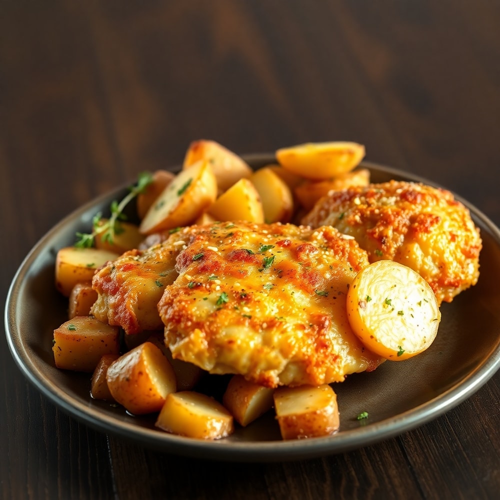 Garlic Parmesan Chicken and Potatoes