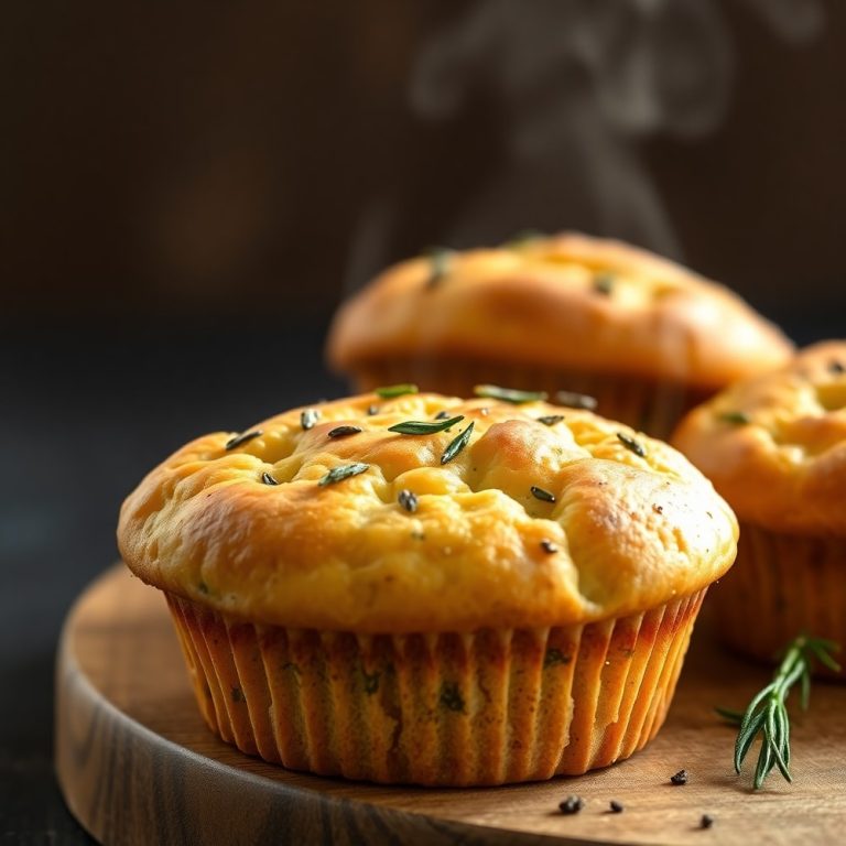 Garlic Rosemary Focaccia Muffins