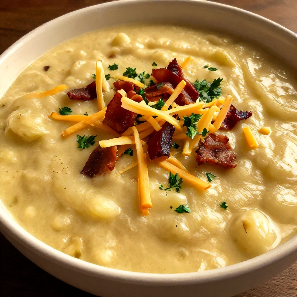 Bowl of Creamy German Potato Soup